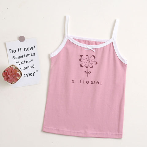 Summer Girls Tank Tops Cartoon Print Cotton Vest Clothes-Veeddydropshipping