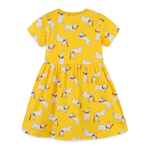 Summer Kids Girls Princess Dresses Short Sleeve-Veeddydropshipping