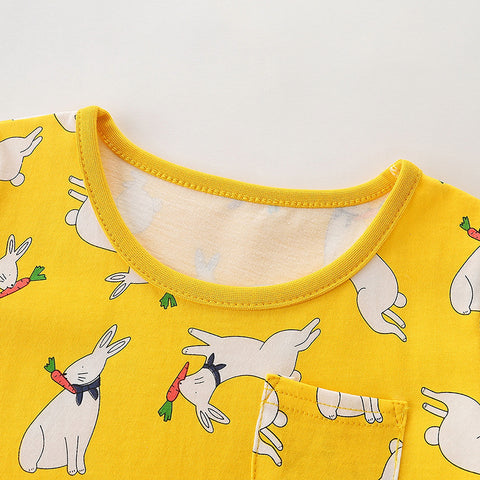 Summer Kids Girls Princess Dresses Short Sleeve-Veeddydropshipping
