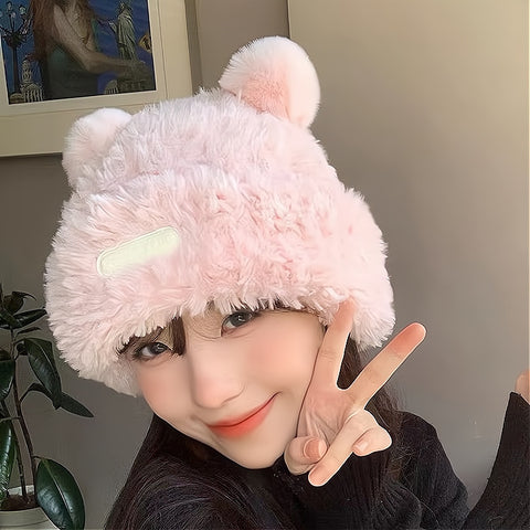 SweetCuteBearEarsHatWomenWinterWarmth-Veeddydropshipping_8