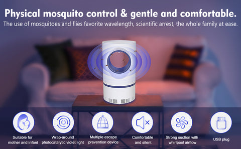 USB Photocatalytic Household Silent Inhaler Mosquito Killer-Veeddydropshipping