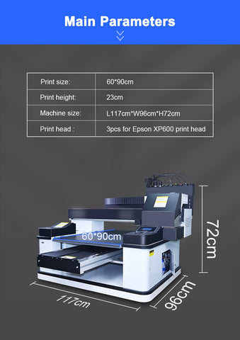 A1 UV printer with 3 XP600 print heads, suitable for metal glass printing on mobile phone case drum-Veeddydropshipping
