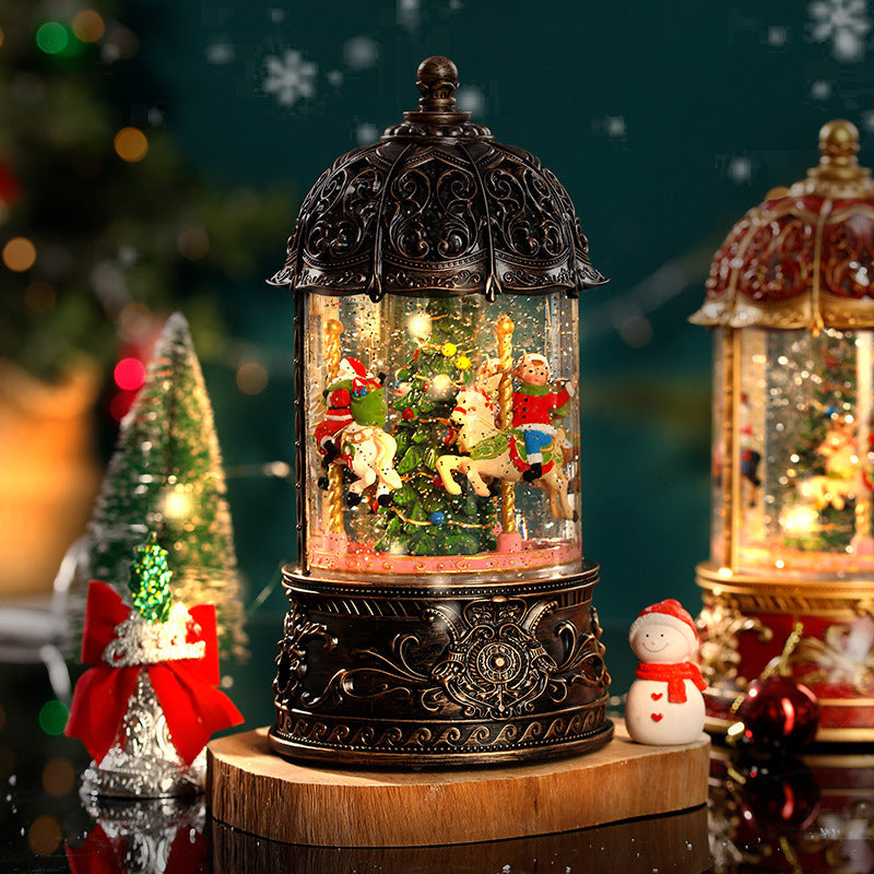    VintageFatherChristmasWindLightCrystalBallCarousel-Veeddydropshipping-5