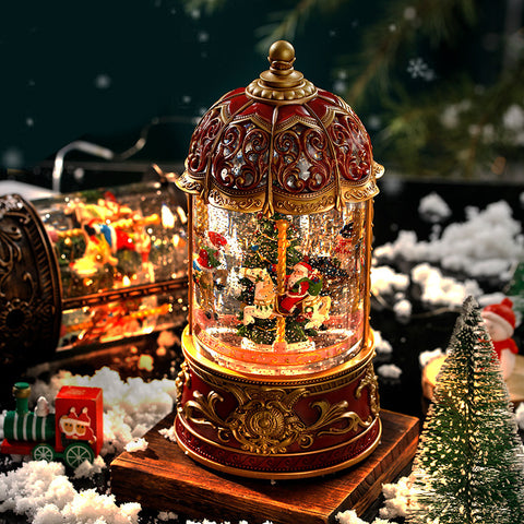       VintageFatherChristmasWindLightCrystalBallCarousel-Veeddydropshipping-6