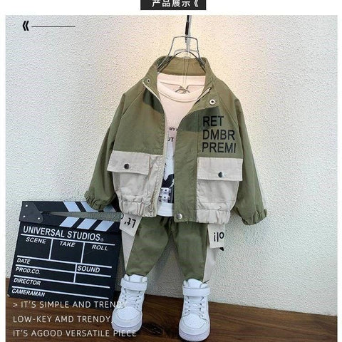 Winter Children Dinosaur Coat Long Sleeve Boy Baby Sets-Veeddydropshipping