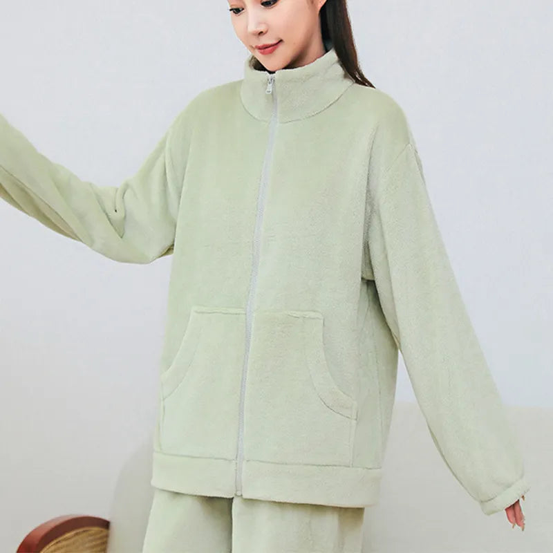 WinterPajamasSuitHomewearStand-upCollarWarmCasualWear-Veeddydropshipping-6