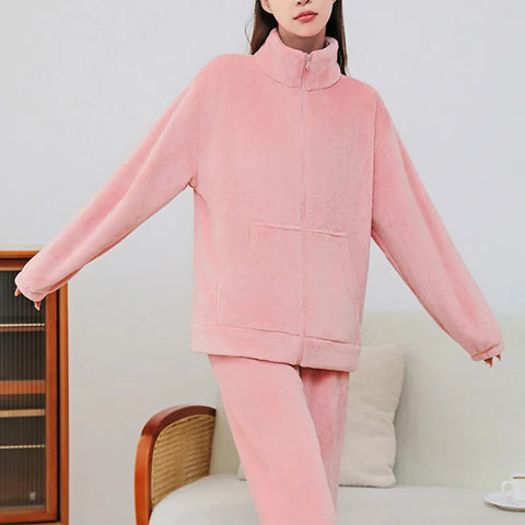 WinterPajamasSuitHomewearStand-upCollarWarmCasualWear-Veeddydropshipping-7