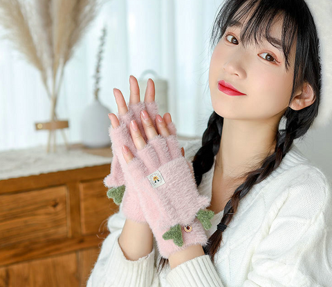 WinterWomen_sHalfFingerFlipKnitGloves-Veeddydropshipping_1
