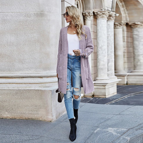 Women_sKnittedCardiganDoublePocketDropShoulderLongSweater-Veeddydropshipping-4