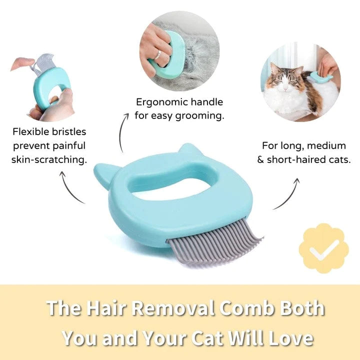 Cat Hair Removal Massaging Shell Comb-Veeddydropshipping