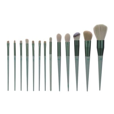 13 PCs Purpleflower Holly Leaf Makeup Brushes Green Beauty Quick-drying Makeup Brush Set-4
