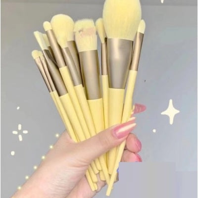 13 PCs Purpleflower Holly Leaf Makeup Brushes Green Beauty Quick-drying Makeup Brush Set-7