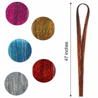 2400 Strands Hair Extension Tinsel 47 Inch Glitter Hair Extensions For Cosplay-2