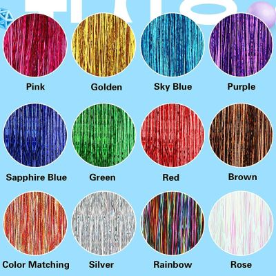 2400 Strands Hair Extension Tinsel 47 Inch Glitter Hair Extensions For Cosplay-3