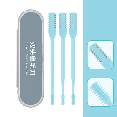 360 Degree Rotating Double Head Nose Hair Trimmer Nose Hair Removal Trimming Washable Portable Nose Ear Hair Trimmer Tools-5