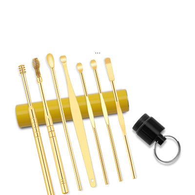 Adult Stainless Steel Spiral Ear Pick Tool Set-5