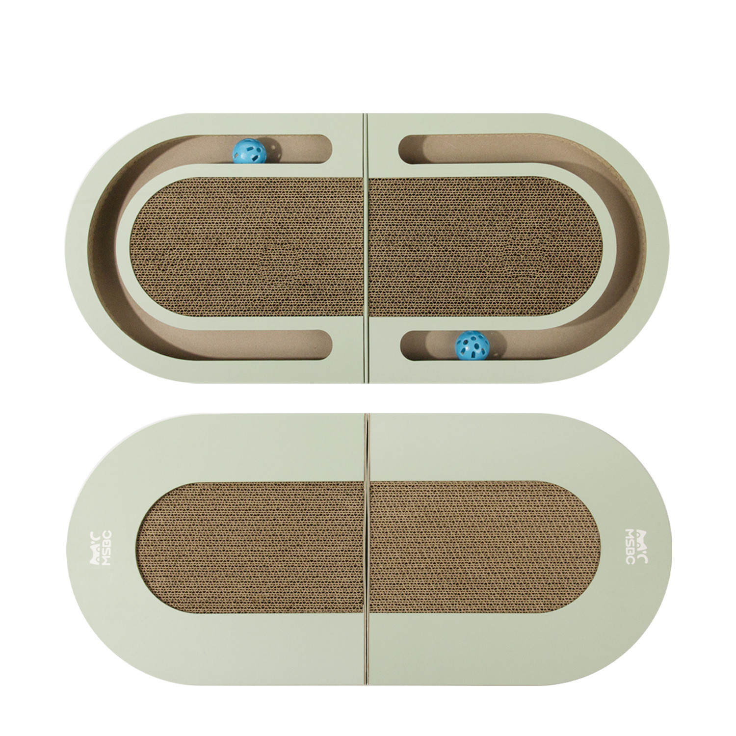 CorrugatedPaperFoldingCatGrabBoardWithBallPetSuppliesCatToysPetProducts-Veeddydropshipping-4