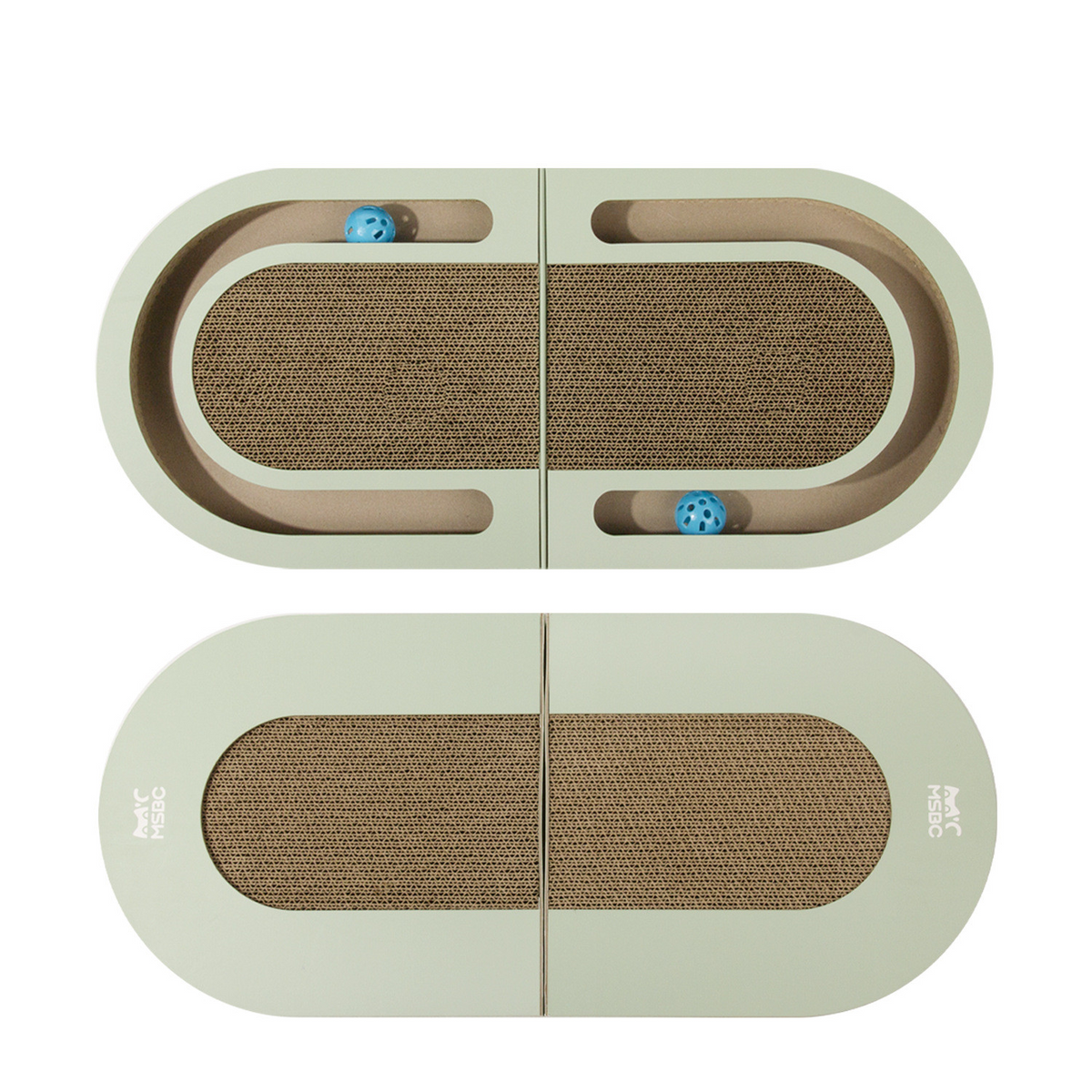CorrugatedPaperFoldingCatGrabBoardWithBallPetSuppliesCatToysPetProducts-Veeddydropshipping-4
