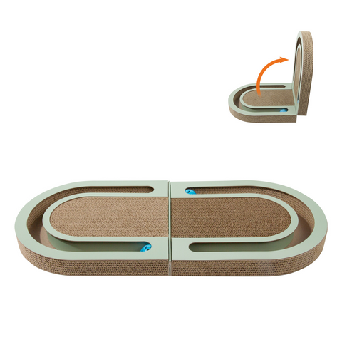 CorrugatedPaperFoldingCatGrabBoardWithBallPetSuppliesCatToysPetProducts-Veeddydropshipping-5