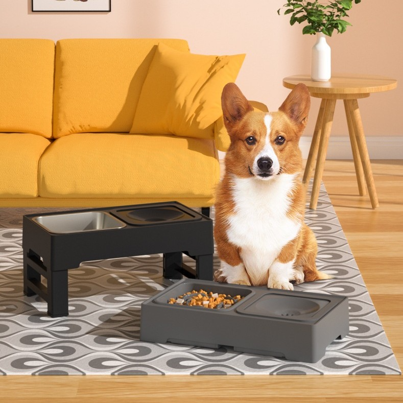 DoubleBowlStainlessSteelStandAdjustableHeightForDogCatPetProducts-Veeddydropshipping-1