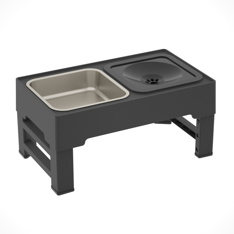 DoubleBowlStainlessSteelStandAdjustableHeightForDogCatPetProducts-Veeddydropshipping-3