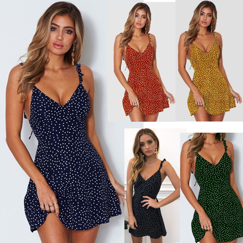 DressBeachPolka-dotSundressSummerFashion-1