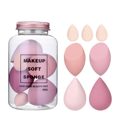 Drift Bottle Boxed Beauty Egg 7 Cans Of Powder Free Water Soft Makeup Sponge Powder Puff1