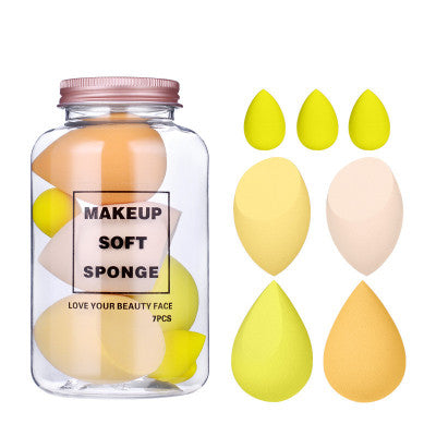 Drift Bottle Boxed Beauty Egg 7 Cans Of Powder Free Water Soft Makeup Sponge Powder Puff5
