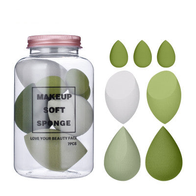 Drift Bottle Boxed Beauty Egg 7 Cans Of Powder Free Water Soft Makeup Sponge Powder Puff6