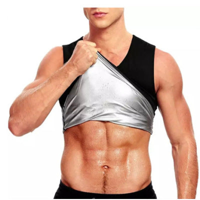 Fitness Corset Men's Shapewear Heat Trapping Shirt Sweat Body Shaper Vest Bodysuit-4