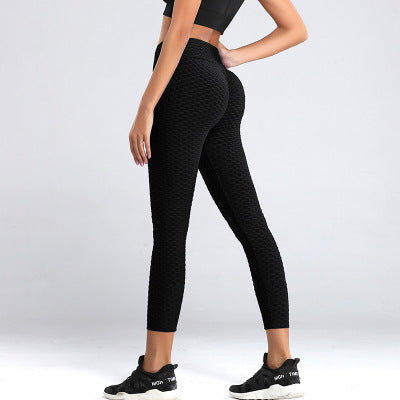 Fitness Yoga Pants Women's Tummy Control High Waist Leggings Running-2