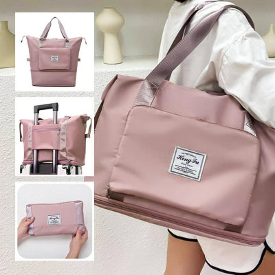 Foldable Storage Travel Bag Waterproof Large Capacity Gym Fitness Bag Weekender Overnight For Women-1