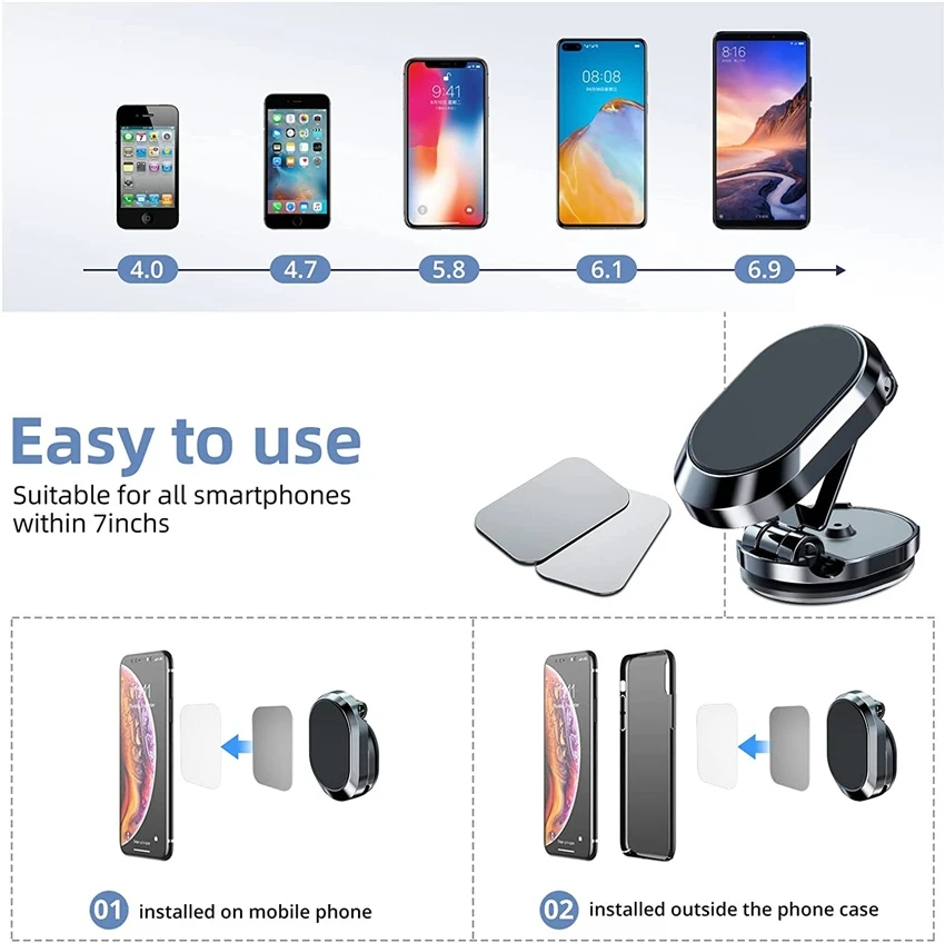    Foldablemetalcarmagneticphoneholder-Veeddydropshipping-3