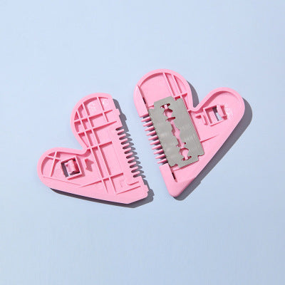 Fringe Heart Double Side Comb And Trim Hair Knife2