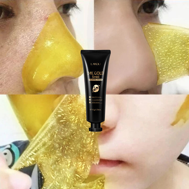 Gold Foil Snail Tear-Off Mask Hydrating5