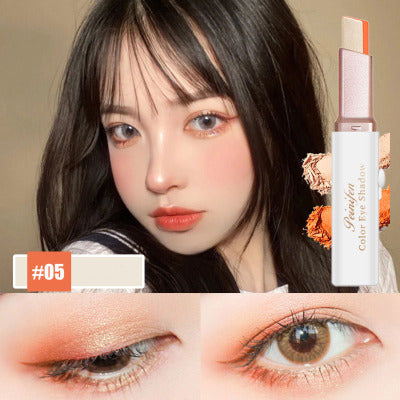 Lazy Eyeshadow Stick Stereo Gradient Shimmer Double Color Eye Shadow Pen Waterproof Easy To Wear Eyeshadow11