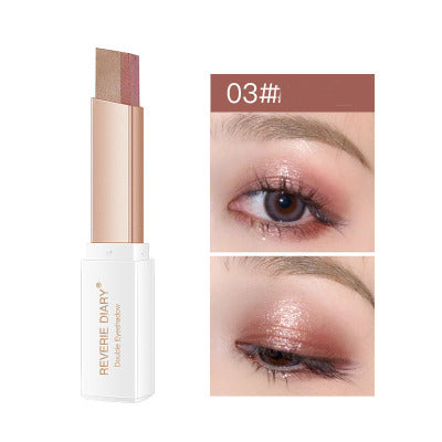 Lazy Eyeshadow Stick Stereo Gradient Shimmer Double Color Eye Shadow Pen Waterproof Easy To Wear Eyeshadow5