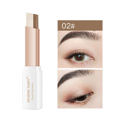 Lazy Eyeshadow Stick Stereo Gradient Shimmer Double Color Eye Shadow Pen Waterproof Easy To Wear Eyeshadow6