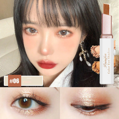 Lazy Eyeshadow Stick Stereo Gradient Shimmer Double Color Eye Shadow Pen Waterproof Easy To Wear Eyeshadow8