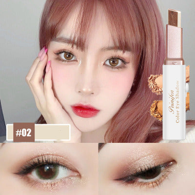 Lazy Eyeshadow Stick Stereo Gradient Shimmer Double Color Eye Shadow Pen Waterproof Easy To Wear Eyeshadow9