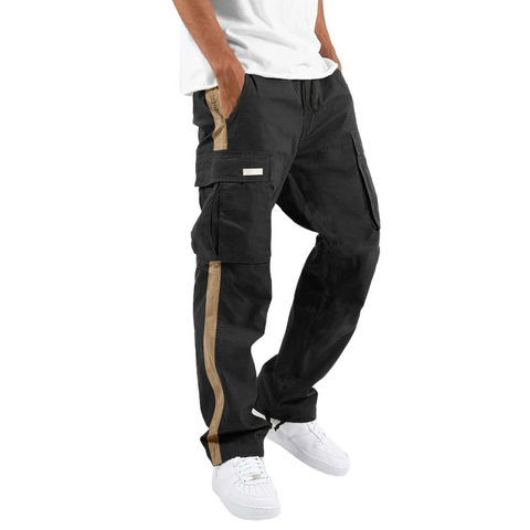     Men_sSummerFashionDrawstringPocketColorBlockingPants-1