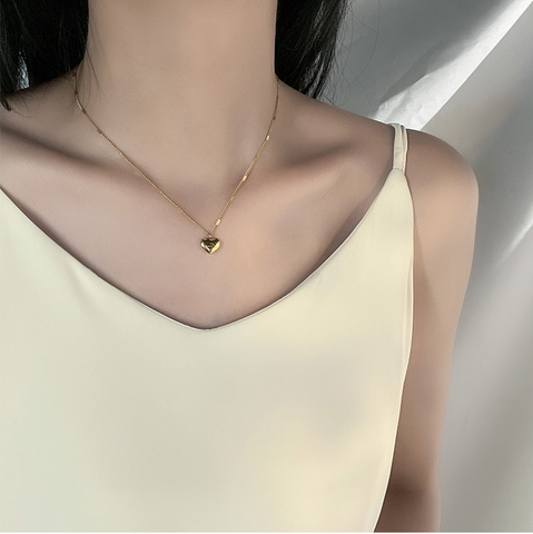 Mother's Day Gift Luxury Necklace Peach Heart Pendant Jewelry-Veeddydropshipping