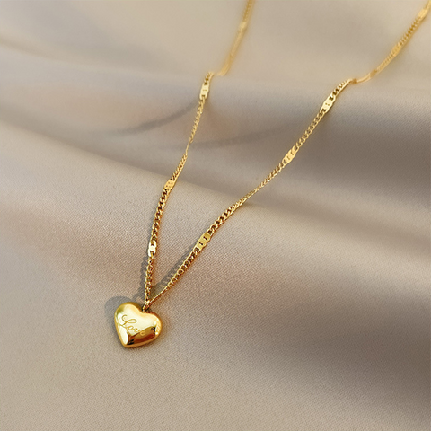 Mother's Day Gift Luxury Necklace Peach Heart Pendant Jewelry-Veeddydropshipping
