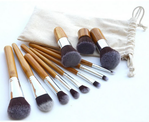 Mother‘s Day Gift high quality bamboo handle makeup brush set-Veeddydropshipping
