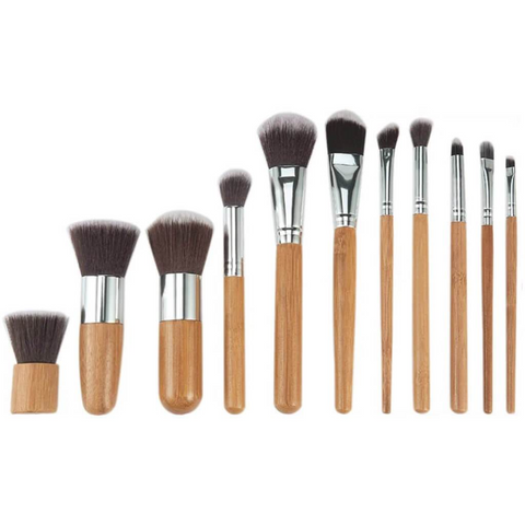 Mother‘s Day Gift high quality bamboo handle makeup brush set-Veeddydropshipping