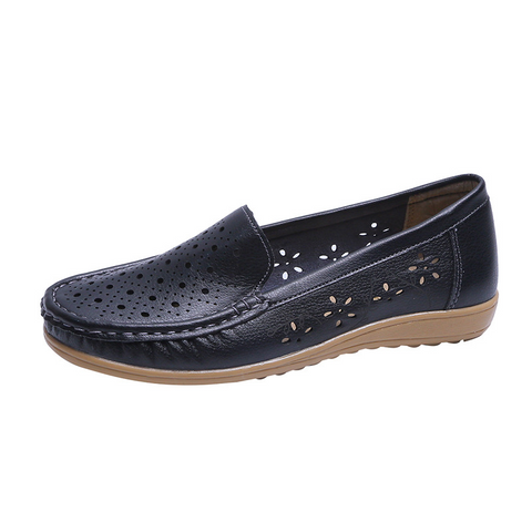 Mother‘s Day Women Loafers Hollow Out Breathable Anti Slip Flats Shoes-10
