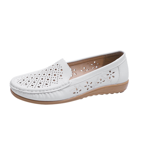 Mother‘s Day Women Loafers Hollow Out Breathable Anti Slip Flats Shoes-8
