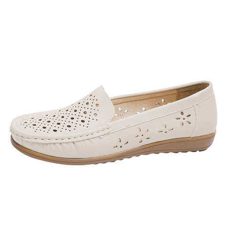 Mother‘s Day Women Loafers Hollow Out Breathable Anti Slip Flats Shoes-9