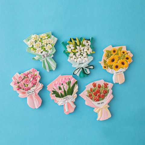    MothersDayGiftsResinStereoBouquetFridgeStickers-Veeddydropshipping-1