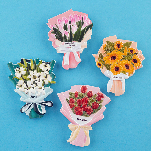     MothersDayGiftsResinStereoBouquetFridgeStickers-Veeddydropshipping-2